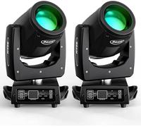 230W LED Moving Head Light, d-mx512 Disco Stage Spot Beam with 24 Prism 4 Control Modes Party Light for Wedding DJ Party Live Band Show (2 pcs)