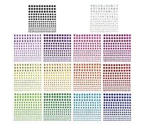 2310 Self Adhesive Gems, 14 Colors, Sparkly Rhinestone Stickers - Crystal Jewels for Crafting, Face Makeup, Festivals & Weddings (14 Sheets)