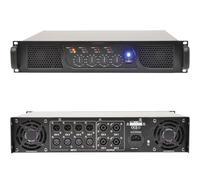 2320W 4 Channel Zone Quad Power Amplifier Pro 2 Ohm Studio Speaker System 19" 2U
