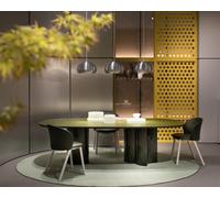 2325 Bol dining table W 260 cm Zanotta Algae metallic - ZANOTTA 2325 260 ALGEN METALLI
