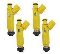 23250-28020 23250-0H010 195500-3960 23250-28050 4 Pcs Yellow Fuel Injectors Compatible for Toyota RAV4 2.0L 2001-2003
