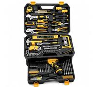 233 Piece Tool Kit with Cordless Drill Hand Tools Sockets and Storage Case | Complete DIY Solution for Repairs, Furniture Assembly and Maintenance