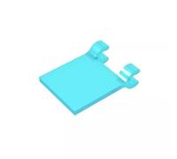 2335 Ornaments Flag 2x2 Square [Thin Clips] 50 Pieces GDS-1406 Compatible with Lego Building Blocks Color:Trans Light Blue