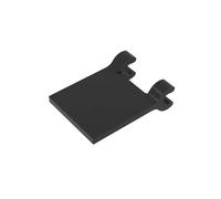 2335 Ornaments Flag 2x2 Square [Thin Clips] 50 Pieces GDS-1406 Compatible with Lego Building Blocks Color:Black
