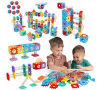 234 Pieces Marble Run Track Building Blocks Toy Set, AOSITE Marble Race Construction Kit for Kids Ages 3-12, Creative STEM Toy Gift for Boys Girls with Marbles