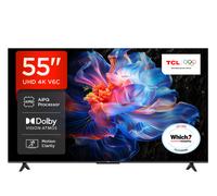[£234 with Voucher,CODE:TV20] TCL 55V6C 55" Direct LED TV, 4K HDR Smart TV Powered by Google TV (Dolby Vision & Atmos, Motion Clarity, Compatible with Google Assistant & Alexa)