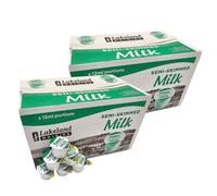 235x Semi-skimmed UHT Milk 12ml Individually Wrapped Mini Portions Pots Jiggers