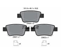 2362002 REAR AXLE BRAKE PAD SET, DISC BRAKE TEXTAR
