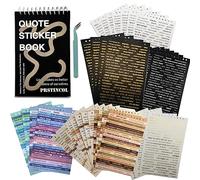 2370 Pcs Word Stickers for Journaling,40 Sheets Quote Stickers Gold Foil Small Talk Stickers for Junk Journal Craft,Scrapbooking Supplies for Bullet Journal Scrapbooking DIY Craft Card Making