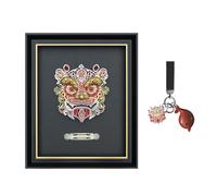 237PCS Fortune Creature 3D Metal Puzzle Kit, Stainless Steel Mechanical Relief Art With Display Frame & Keychain, DIY Assembly Model Futuristic Cultural Collection Decor -Lion