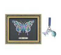 237PCS Fortune Creature Metal Model Kit, 3D Puzzle Stainless Steel Relief Artwork with Display Frame, DIY Mechanical Assembly Cultural Wall Decor & Collectible Gift(Butterfly)
