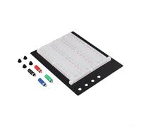 2390 Tie Point Solderless Breadboard for Circuit Testing - 4 Binding Posts, 3 Terminal Strips, 5 Bus Strips, Reusable Prototype Board with ABS