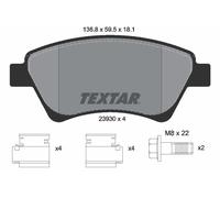 2393001 BRAKE PAD SET, DISC BRAKE TEXTAR