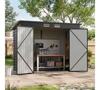 239CM Wide Metal Garden Storage Shed with Lockable Doors