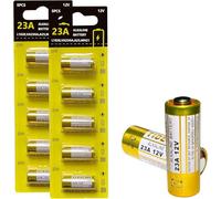 23A 12V Alkaline Battery A23 / MN21/23/ L1028 / V23GA / LRV08 for Remote Controls, Wireless Doorbells, Security Systems (Pack of 10)