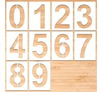23cm Alphabet Stencils Letters,Reusable Alphabet Templates Interlocking Stencil Kit,0 to 9 Plastic Letter and Number Stencils,Letter Stencil Set for Parking Marking,Door Number and Wall Painting