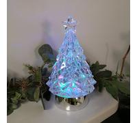 23cm Battery Operated Christmas Water Spinner Tree with Warm White or Colour LED