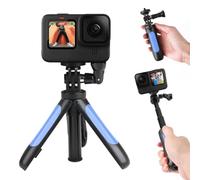 23cm/Inch Mini Tripod Selfie Stick for Camera,Webcam Stand,Compatible with Action Cameras Gopro EK7000/EK7000 Pro/Brave 7/Brave 8/V50X/V50 Pro/V50 Elite/Brave 4 Pro/Brave 7 LE & Other Action (BLUE)