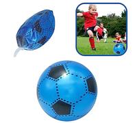 23cm PVC Blue Inflatable Soccer Ball Indoor and Outdoor Game Toy for Backyard Fun, Christmas Party Supplies Summer Play Lawn Activities for Kids Toddlers 3+ Years