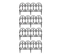 23cm Set of 4 Black Ornate Decorative Garden Border Edging - Pack of 6 - Samuel Alexander | TJ Hughes