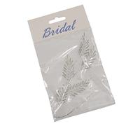 23cm Silver Crystal Tube Fern Pick - Flower Wedding Corsage Hairpiece Bead Decor