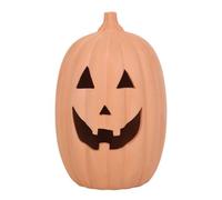 23cm Terracotta Pumpkin Ornament - Halloween Decor with Spooky Glow, Indoor/Outdoor Jack-o-Lantern