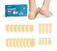 23ct Blister Plasters for feet - Kimihome Water Resistant Blisters Bandages - Hydrocolloid Plasters for Heel, Foot, Toe - Gel Blister Chshions for Prevention & Recovery (Variety Pack)