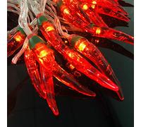 23FT Chilli String Lights 50 LED Coper Wire Fairy Light Pepper Decor Night Light for Christmas Holiday Party Camping Wedding Decoration (Solar Powered, Red Chili)