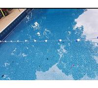 23ft Swimming Pool Safety Rope & Float Kit - Durable Shallow End Divider with Stainless Steel Hooks for In-Ground Pools - 200ft, 150ft, 100ft, 60ft Options Available