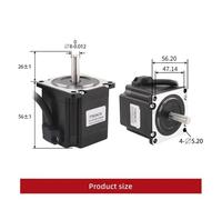 23HS5628 Nema23 Stepper Motor 57 motor 4-lead 56mm 2.8A 6.35mm 8mm diame Grind Foam Plasma Cut Step Motor(57HS56,-6.35mm)