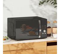 HOMCOM 23L 800W Microwave Oven, Digital Solo Microwave with 5 Power Levels, Automatic Defrost, 8 Auto Cook Menus, 60 Minutes Timer, Clock, Easy Clean, Small Black Microwave