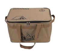23L Camping Trunk Organizer Utility Bag for Outdoor Adventures Durable Oxford Fabric Khaki
