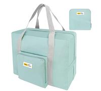 23L Foldable Large Travel Bag, Travel Bag for Men and Women, Waterproof Hand Luggage Bag for Aeroplane, Weekender Women's Travel Bag, Green, 23L, Fashion Portable