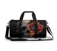 23L Gym Bag for Men & Women - Sports Duffel Bag for Travel with Removable Strap & Wet Pocket, Gothic Skull And Black Rose Weekender Bags Lightweight Overnight Bags for Workout Fitness Sport