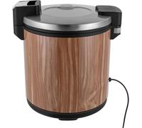 23L Rice Warmer Commercial, Commercial Rice Cooker, Aroma Rice Cooker, 100W Energy-saving Stainless Steel Food Insulation, Non-stick Inner Pot, Suitable For Restaurants, Buffets, Catering(Brown)