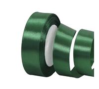 23m Dark Green Satin Ribbon 25mm for Crafting,Fabric Double Sided Ribbon Balloon Ribbon Cake Ribbon Thick Light Dark Green Ribbon for Gift Wrapping,Xmas,Wedding,Hair Bows,Cake Birthday Party Decor
