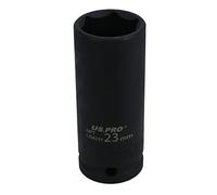 23mm 1/2" Drive Double deep Metric Impacted Impact Socket Single Hex 6 Sided