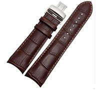 23mm Brown Leather Watch Strap Band with Clasp/Buckle for Tissot T035439 and T035617