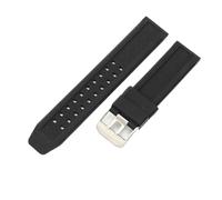 23mm Silicone Rubber Watch Strap Compatible With Luminox 7251 3050 Band Universal Waterproof Bracelet Accessories With Tool(Black Silver)