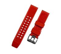 23mm Silicone Watch Strap For Luminox 1820 7251 3050 Watchband Men Sport Diving Rubber Bracelet Belt Accessories(White-silver,23mm With Logo) (Red black)