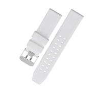 23mm Silicone Watch Strap For Luminox 1820 7251 3050 Watchband Men Sport Diving Rubber Bracelet Belt Accessories(White-silver,23mm With Logo) (White silver)