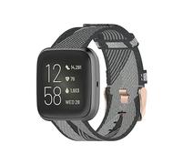 【23mm 】 Unisex Breathable Mixed Color Woven Nylon Watch Band for Versa 2 Lite Wv200 (Grey, One Size)