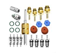 23pc Ac Valve Core And Seal Cap Kit Compatible With R12 R134a Systems Copper Plastic Build For Automotive Cooling Repair