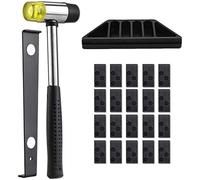 23Pcs Laminate Flooring Kit Laminate Floor Fitting Tools Laminate Wood Flooring Installation Kit with 20 Spacers, Tapping Block, Pull Bar and Mallet
