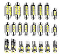 23Pcs Led Interior Light Kit - T10 Interior Car Reading Lights Led Bulbs Led Dome Lights with Decoding Light for for Car Interior Dome Map Door Courtesy License Plate Lights - 8 Models (White)
