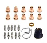 23pcs Plasma Electrode and Shield Cup Kit PR0110 Tip 0.8 PD0116-08 for S45 Torch Fits Plasma 275i 300i 375i 400iDV 600iHD and Ergocut S25 Series