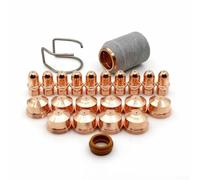 23pcs Plasma Torch Consumables Kit with PR0101 Electrodes PD0101 Nozzles 1.4mm PE0101 Gas Rings PC0109 Covers CV0011 Sleeves for A101