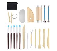 23Pcs Polymer Clay Tools with Storage Bag, Clay Sculpting Tool, Ceramic Sculpting Tools, Modelling Tools for DIY Craft Sculpture Embossing Modeling