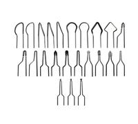23pcs Pyrography Wire Tips Wood Burning Accessories Sturdy Pyrography Pen Tips Suitable for Most Soldering Irons Rubber Handle Electric Soldering Iron