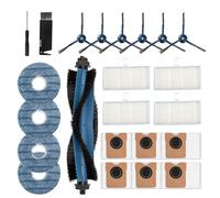 23PCS Replacement Accessories Kit for Eufy Omni C20 Vacuum Cleaner - Includes 1 Main Brush, 4 Mop Pads, 6 Side Brushes, 6 Dust Bags, 4 Filters, 1 Cleaning Tool & 1 Screwdriver - C20 Parts